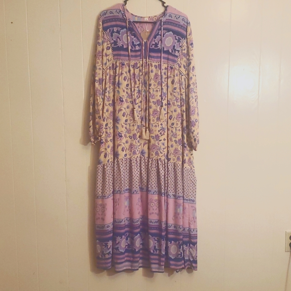 New Boho Gypsy Floral Maxi Portobello Road Dress